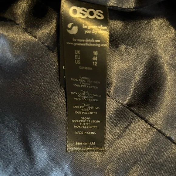ASOS Suede Blue Mini Dress - size 12 - Picture 6 of 7